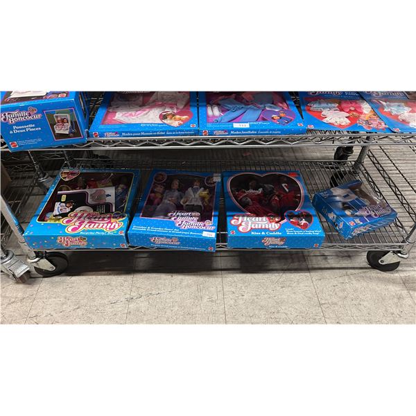 SHELF OF ASSORTED MATTEL THE HEART FAMILY DOLLS