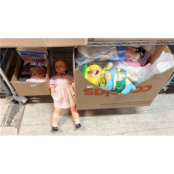 SHELF OF ASSORTED DOLLS