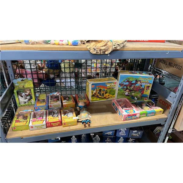 SHELF OF ASSORTED TOYS & DOLLS