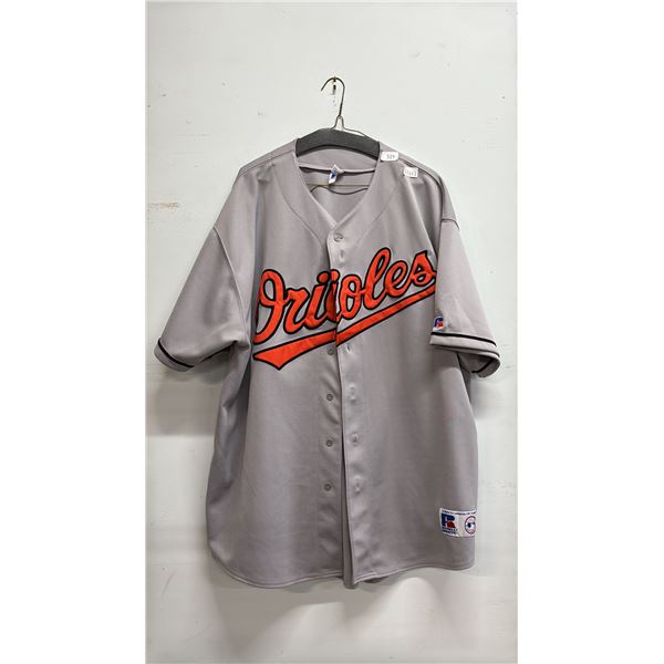 RUSSEL ATHLETICS GREY BALTIMORE ORIOLS JERSEY SIZE XXL
