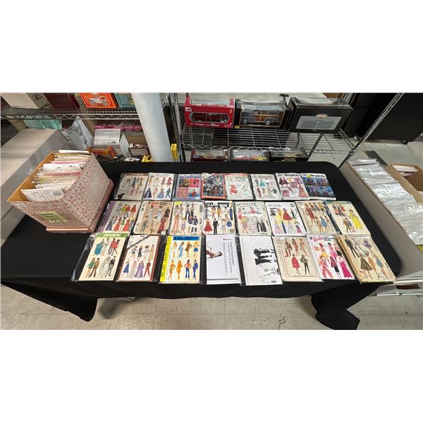 BOX OF ASSORTED VINTAGE BARBIE SEWING PATTERNS