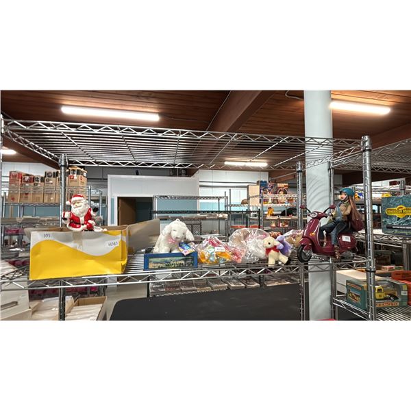 VINTAGE CERAMIC SANTA MUSIC BOX, MYSCENE CHELSEA DOLL WITH VESPA & ASSORTED TOYS