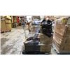 Image 3 : PALLET OF ASSORTED HOUSEHOLD ITEMS: METAL HALL TABLE BASE, YOGA MAT, ROLLING CART & MORE