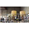 Image 1 : SHELF OF ASSORTED LAMPS, VASE, BALLERINA FIGURINE & AQUARIUM WITH HOSES