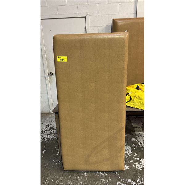 LARGE UPHOLSTERED PADDED BENCH TOP - APPROX. 64"L X 27.5W X 4.5"D *NO LEGS*