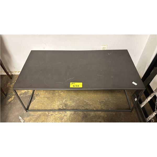 METAL COFFEE TABLE - 42"L X 22"D X 14.5"T