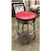 Image 1 : RED UPHOLSTERED BAR STOOL