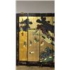 Image 2 : 4-PANEL BLACK LAQUERED CHINESE SCREEN - *NO HINGES/SOME DAMAGE TO THE PANELS*