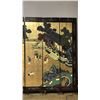 Image 3 : 4-PANEL BLACK LAQUERED CHINESE SCREEN - *NO HINGES/SOME DAMAGE TO THE PANELS*