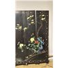 Image 6 : 4-PANEL BLACK LAQUERED CHINESE SCREEN - *NO HINGES/SOME DAMAGE TO THE PANELS*