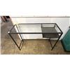 Image 1 : IKEA VITTSJO LAPTOP TABLE WITH GLASS TOP & METAL FRAME - 39.5"W X 29"T X 14.25"D