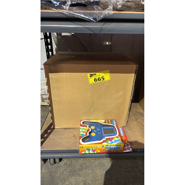 BOX OF PS-2000 HAND HELD BATTERY OPERATED BRICK GAMES