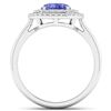 Image 4 : 14KT White Gold 1.41ct Tanzanite and Diamond Ring