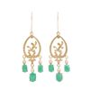 Image 1 : Plated 18KT Yellow Gold and Sterling Silver 3.60ctw Emerald Earrings