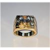 Image 1 : Men's 14 K Gold Plate 3.5 Ct VVs1 Lab Simulated Diamond Ring
