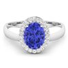 Image 1 : 14KT White Gold 1.41ct Tanzanite and Diamond Ring
