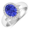 Image 2 : 14KT White Gold 1.41ct Tanzanite and Diamond Ring