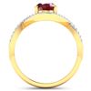 Image 4 : 14KT Yellow Gold 1.5ctw Ruby and Diamond Ring