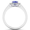 Image 4 : 14KT White Gold 1.09ct Tanzanite and Diamond Ring