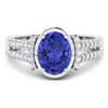 Image 3 : 14KT White Gold 1.41ctw Tanzanite and Diamond Ring