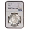 Image 1 : 1881 $1 Morgan Silver Dollar NGC MS66