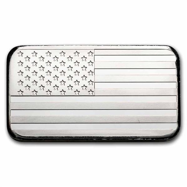 American Flag 5 oz Silver Bar