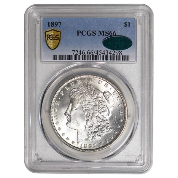 1897 $1 Morgan Silver Dollar PCGS MS66 CAC