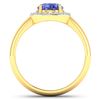 Image 4 : 14KT Yellow Gold 1.41ct Tanzanite and Diamond Ring