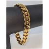 Image 4 : Huge 50 Gram Yellow 14 Kt Gold Plate Cuban Curb Link Bracelet