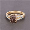 Image 4 : 18KT Yellow Gold 2.02ctw Brown Diamond Ring
