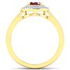 Image 4 : 14KT Yellow Gold 0.95ct Ruby and Diamond Ring