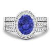 Image 3 : 14KT White Gold 1.41ctw Tanzanite and Diamond Ring
