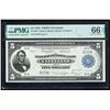 Image 1 : 1918 $5 Cleveland FRBN PMG 66EPQ