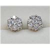 Image 2 : Dazzling 2.5ct VVs1 White E-F Fire Moissanite Cluster Earrings