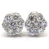 Image 3 : Dazzling 2.5ct VVs1 White E-F Fire Moissanite Cluster Earrings