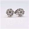 Image 4 : Dazzling 2.5ct VVs1 White E-F Fire Moissanite Cluster Earrings