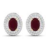 Image 1 : 14KT Yellow Gold 1.12ctw Ruby and Diamond Earrings