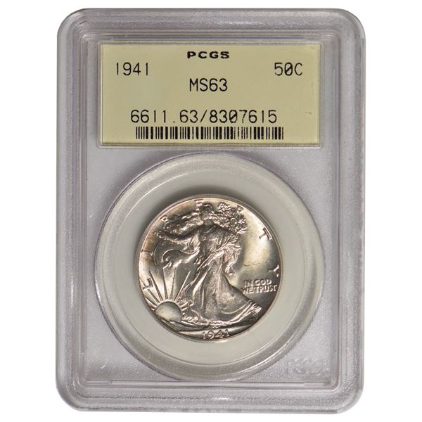 1941 Walking Liberty Half Dollar PCGS MS63