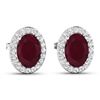 Image 3 : 14KT White Gold 1.7ctw Ruby and Diamond Earrings
