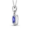 Image 3 : 14KT White Gold 2.02ctw Tanzanite and Diamond Pendant