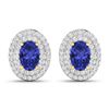 Image 1 : 14KT Yellow Gold 0.76ctw Tanzanite and Diamond Earrings