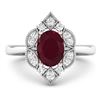 Image 3 : 14KT White Gold 1.5ctw Ruby and Diamond Ring