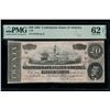 Image 1 : 1864 $20 T-67 Confederate PMG 62EPQ