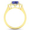 Image 4 : 14KT Yellow Gold 1.99ctw Tanzanite and Diamond Ring