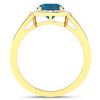 Image 4 : 14KT Yellow Gold 1.9ctw London Blue Topaz and Diamond Ring