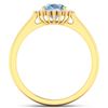 Image 4 : 14KT Yellow Gold 0.96ct Aquamarine and Diamond Ring