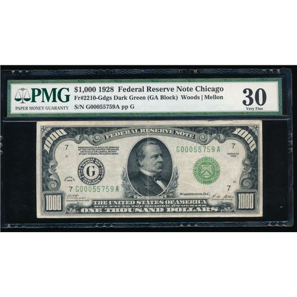 1928 $1000 Chicago FRN PMG 30