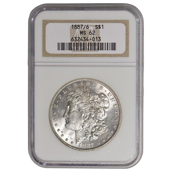 1887/6 $1 Morgan Silver Dollar NGC MS62