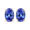 Image 2 : 14KT Yellow Gold 1.20ctw Tanzanite Earrings