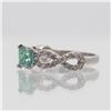 Image 2 : Lab Created Sparkling 2.5 Ct VVS1 Mint Green Moissanite Ring